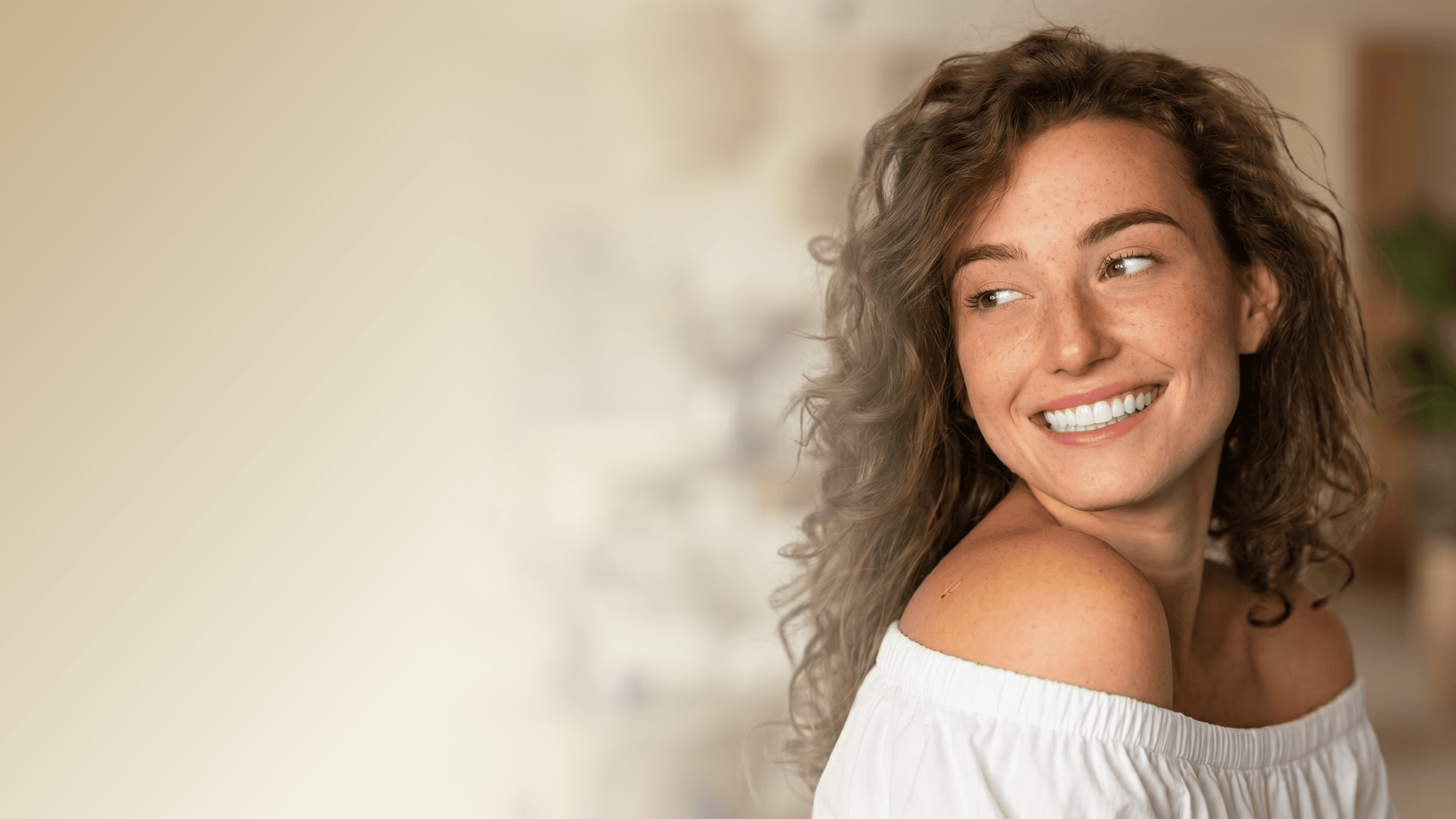 Smiling patient with healthy white teeth